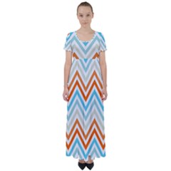 Pattern 36 High Waist Short Sleeve Maxi Dress by GardenOfOphir