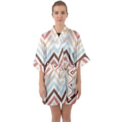 Pattern 38 Half Sleeve Satin Kimono  by GardenOfOphir