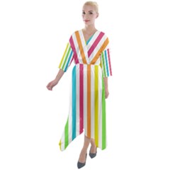 Pattern 41 Quarter Sleeve Wrap Front Maxi Dress