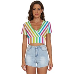 Pattern 41 V-neck Crop Top by GardenOfOphir