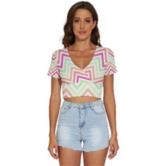 Pattern 39 V-neck Crop Top by GardenOfOphir