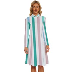 Pattern 43 Long Sleeve Shirt Collar A-line Dress