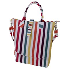 Pattern 45 Buckle Top Tote Bag by GardenOfOphir