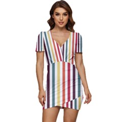 Pattern 45 Low Cut Cap Sleeve Mini Dress by GardenOfOphir