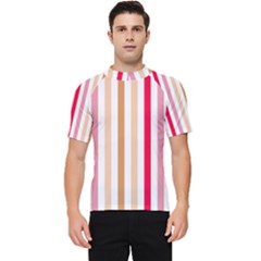 Stripe Pattern Men s Short Sleeve Rash Guard by GardenOfOphir