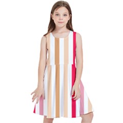 Stripe Pattern Kids  Skater Dress by GardenOfOphir