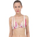 Stripe Pattern Classic Banded Bikini Top View1