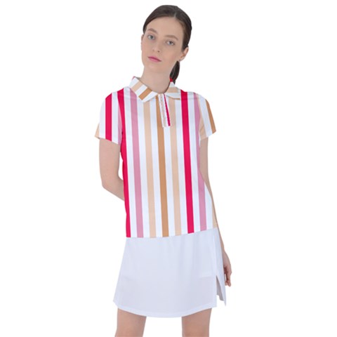 Stripe Pattern Women s Polo Tee by GardenOfOphir