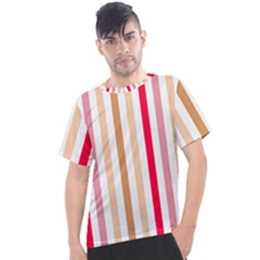 Stripe Pattern Men s Sport Top by GardenOfOphir