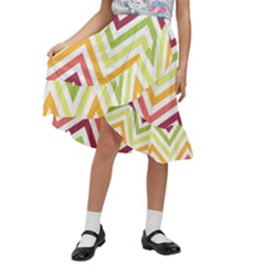 Pattern 40 Kids  Ruffle Flared Wrap Midi Skirt