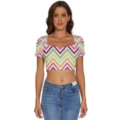 Pattern 40 Short Sleeve Square Neckline Crop Top  by GardenOfOphir