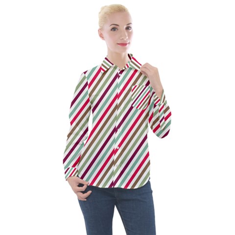 Pattern 47 Women s Long Sleeve Pocket Shirt by GardenOfOphir