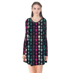 Pattern 48 Long Sleeve V-neck Flare Dress by GardenOfOphir