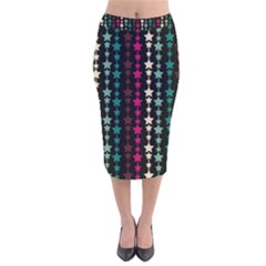 Pattern 48 Velvet Midi Pencil Skirt by GardenOfOphir