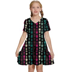 Pattern 48 Kids  Short Sleeve Tiered Mini Dress by GardenOfOphir