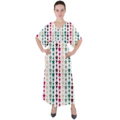 Pattern 49 V-neck Boho Style Maxi Dress by GardenOfOphir