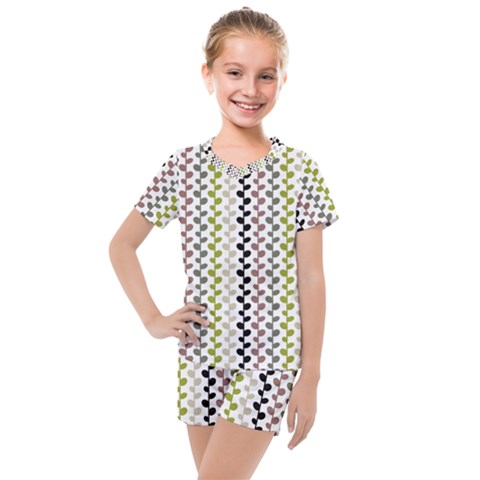 Pattern 51 Kids  Mesh Tee And Shorts Set by GardenOfOphir