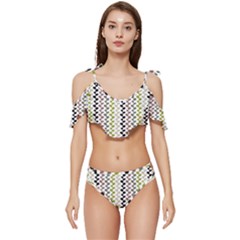 Pattern 51 Ruffle Edge Tie Up Bikini Set	