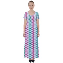 Pattern 52 High Waist Short Sleeve Maxi Dress by GardenOfOphir