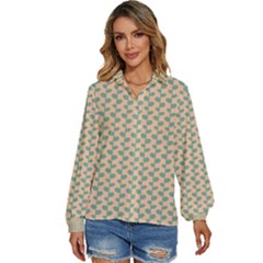 Pattern 53 Women s Long Sleeve Button Down Shirt