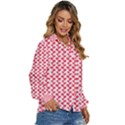 Pattern 55 Women s Long Sleeve Button Down Shirt View3