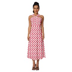 Pattern 55 Sleeveless Cross Front Cocktail Midi Chiffon Dress