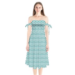 Pattern 56 Shoulder Tie Bardot Midi Dress by GardenOfOphir