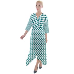 Pattern 56 Quarter Sleeve Wrap Front Maxi Dress by GardenOfOphir