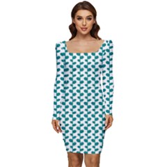 Pattern 56 Women Long Sleeve Ruched Stretch Jersey Dress by GardenOfOphir