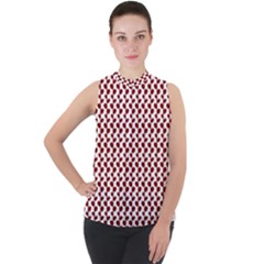 Pattern 57 Mock Neck Chiffon Sleeveless Top by GardenOfOphir