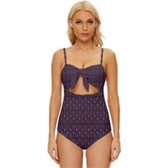 Pattern 60 Knot Front One-piece Swimsuit by GardenOfOphir