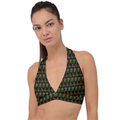 Pattern 61 Halter Plunge Bikini Top by GardenOfOphir