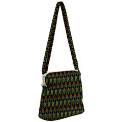 Pattern 61 Zipper Messenger Bag by GardenOfOphir