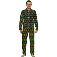 Pattern 61 Men s Long Sleeve Velvet Pocket Pajamas Set by GardenOfOphir