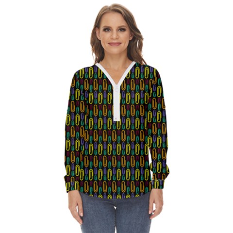 Pattern 61 Zip Up Long Sleeve Blouse by GardenOfOphir