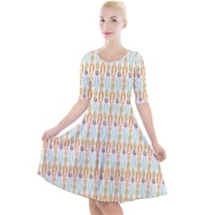 Pattern 62 Quarter Sleeve A-line Dress by GardenOfOphir