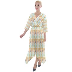 Pattern 62 Quarter Sleeve Wrap Front Maxi Dress by GardenOfOphir