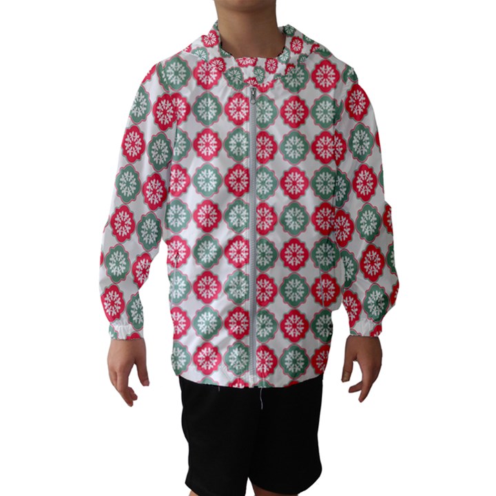 Elegant Pattern Kids  Hooded Windbreaker