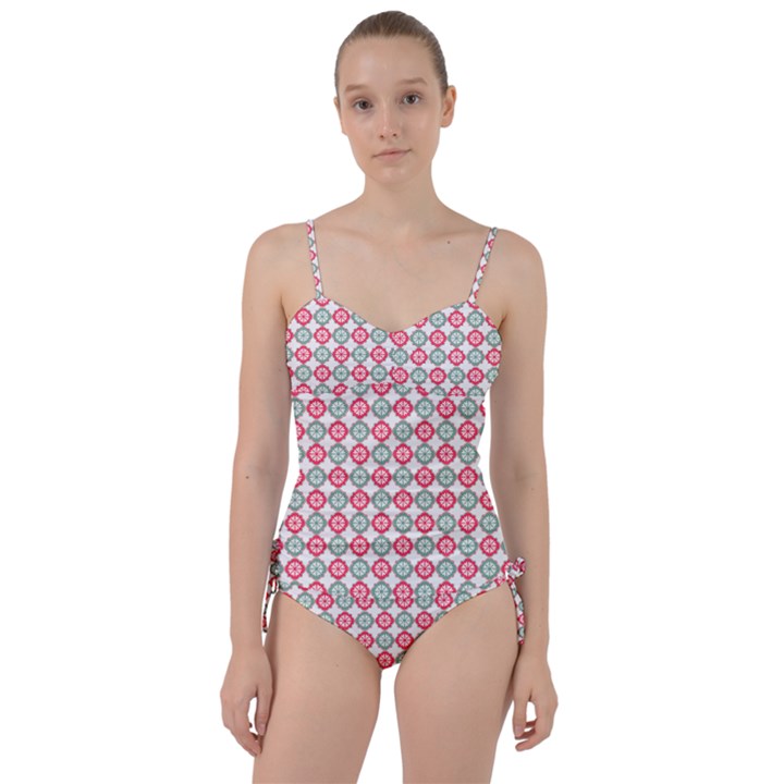 Elegant Pattern Sweetheart Tankini Set