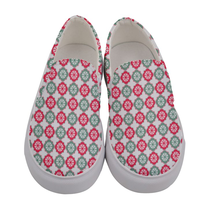 Elegant Pattern Women s Canvas Slip Ons