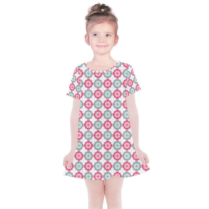 Elegant Pattern Kids  Simple Cotton Dress