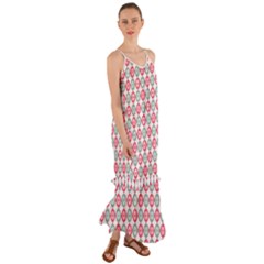 Elegant Pattern Cami Maxi Ruffle Chiffon Dress