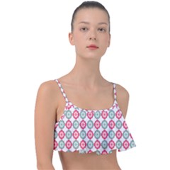 Elegant Pattern Frill Bikini Top