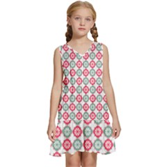 Elegant Pattern Kids  Sleeveless Tiered Mini Dress by GardenOfOphir