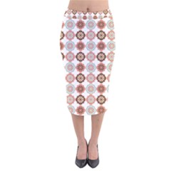 Trendy Pattern Velvet Midi Pencil Skirt by GardenOfOphir