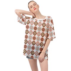 Trendy Pattern Oversized Chiffon Top by GardenOfOphir