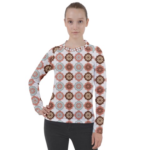 Trendy Pattern Women s Pique Long Sleeve Tee by GardenOfOphir