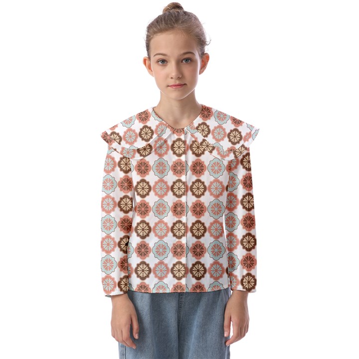 Trendy Pattern Kids  Peter Pan Collar Blouse