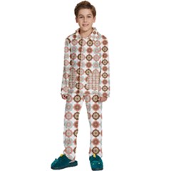 Trendy Pattern Kids  Long Sleeve Velvet Pajamas Set by GardenOfOphir