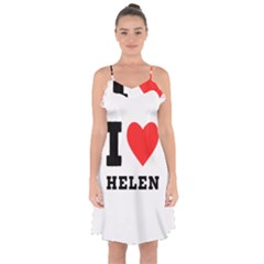 I Love Helen Ruffle Detail Chiffon Dress by ilovewhateva